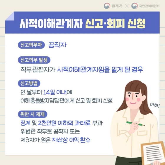 공직사회 청렴도가 한 단계 더 높아집니다!