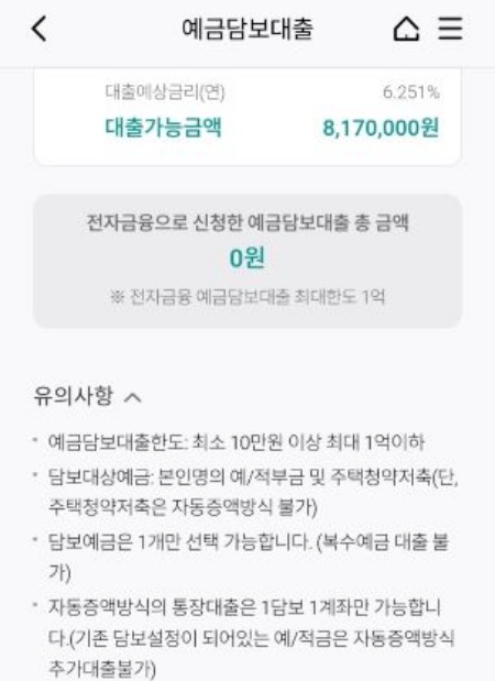 은행을 통해 조회한 대출금리. 어느새 더 올라 6%를 넘은 상황이다. 나는 소비계획을 조정해 대출을 먼저 상환했다.