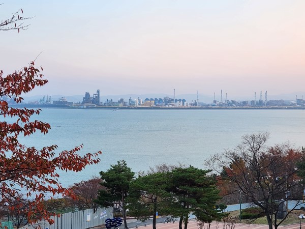 포항 스페이스 워크 가는 길에서 바라본 포스코