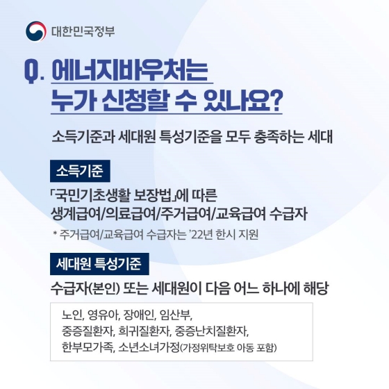 ‘에너지바우처’ 궁금증 7가지