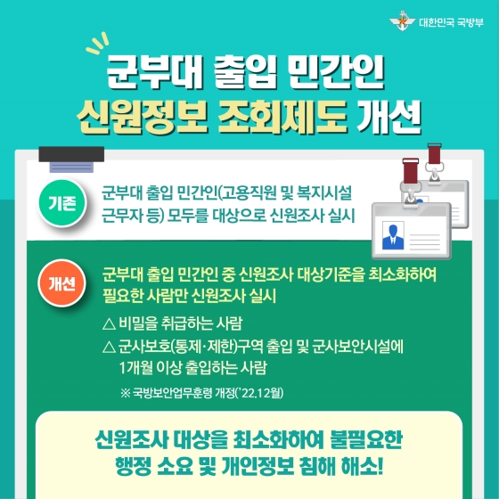 2022 하반기 국방부 규제혁신 대표사례