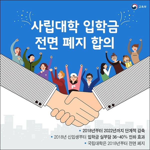 2023년부터 대학 입학금 전면 폐지