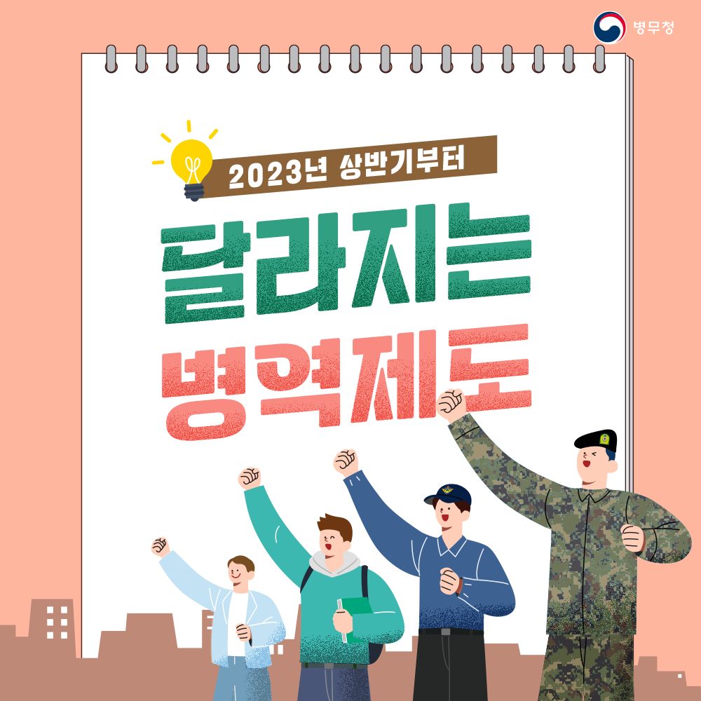 2023년 상반기 달라지는 병역제도