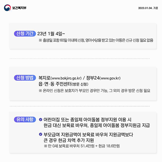 모두의 행복을 키웁니다! 2023년 부모급여 가이드