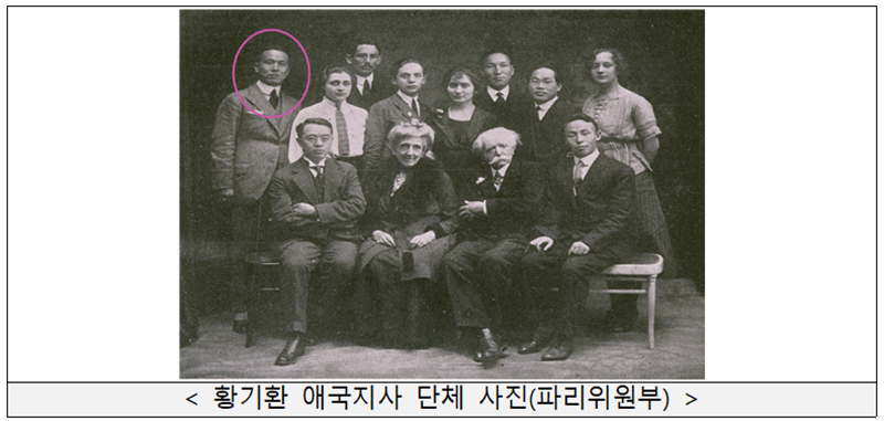 황기환 애국지사 단체 사진(파리위원부). (사진=국가보훈처)