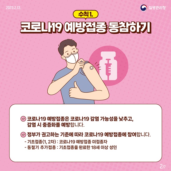 개인 방역 5대 중요 수칙으로 안전하게 건강하게!