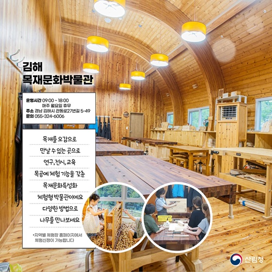 떠나요, 숲으로! 즐겨요, 자연을! 느껴요, 건강을!