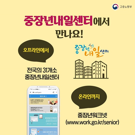 중장년에 딱맞는 취업 서비스는 따로 있다!