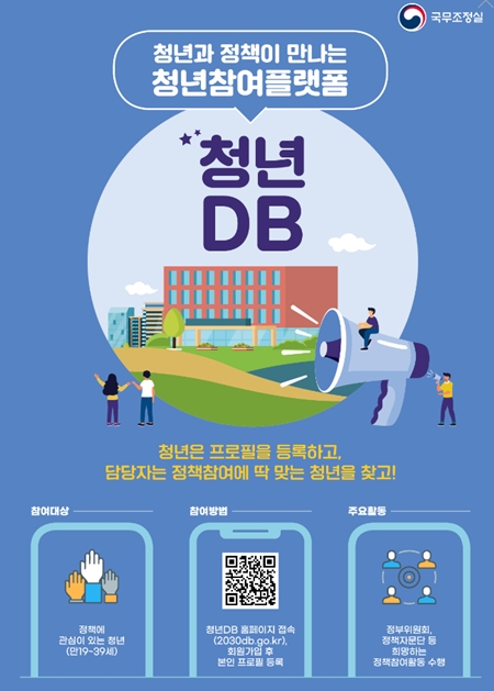 청년DB 소개 포스터.(출처=국무조정실)