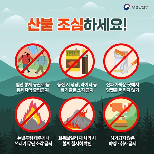 산불예방요령.(출처=행정안전부)