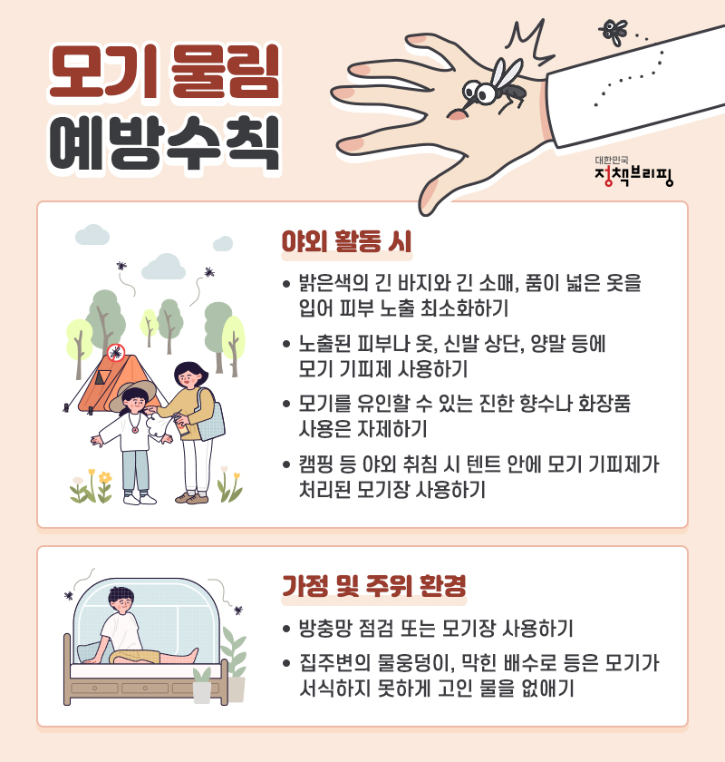 모기 물림 예방 수칙