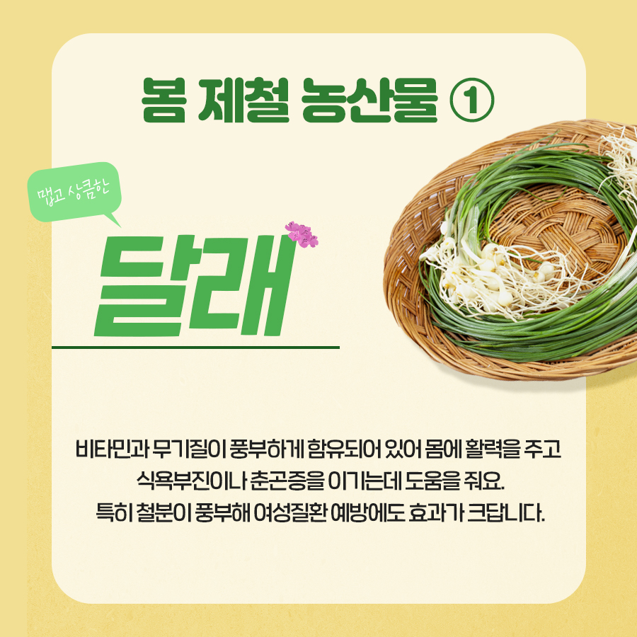 제철 나물과 해산물로 만드는 ‘제철밥상’ <봄>편