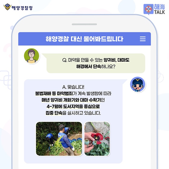 해양경찰에 물어보세요 대신 물어봐드립니다!