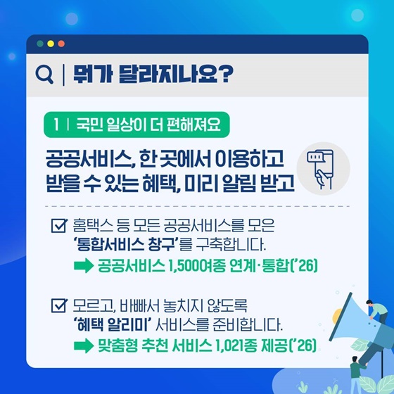 “국민은 편리하게, 정부는 똑똑하게, 기업은 성장하도록”