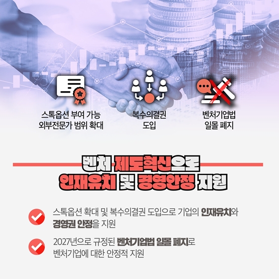 혁신 벤처·스타트업 자금지원 및 경쟁력 강화 방안
