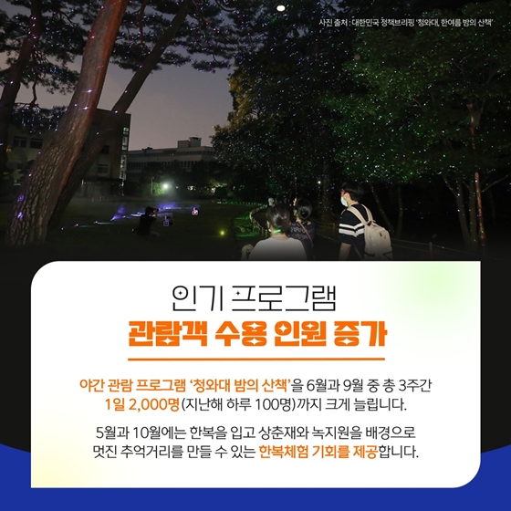 “청와대 개방 1년, 본격 매력탐구는 지금부터!”