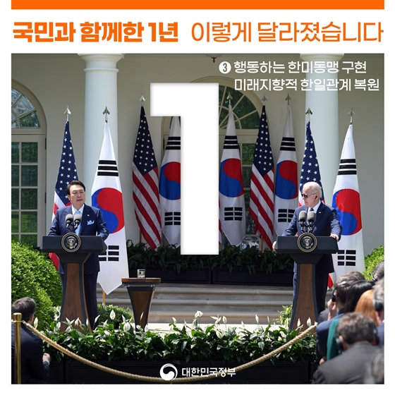 국민과 함께한 1년, 이렇게 달라졌습니다 - ③ 행동하는 한미동맹 구현 미래지향적 한일관계 복원