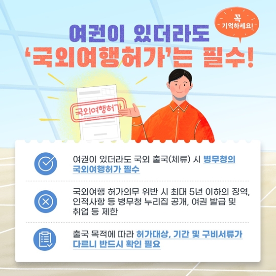 군대 가기 전 해외여행 어떻게 하지?