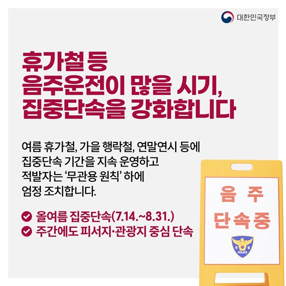 음주운전 근절 이렇게 추진합니다