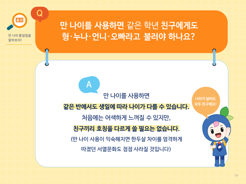 만 나이와 관련되어 자주 나오는 질문. (출처: 법제처)