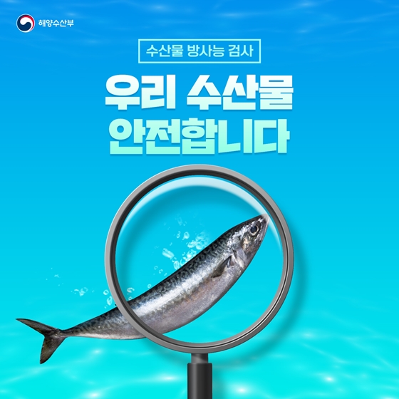 수산물 방사능 검사 우리 수산물 안전합니다