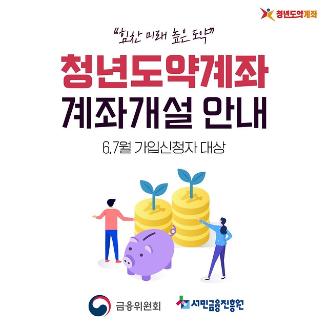 “힘찬 미래 높은 도약” 청년도약계좌 계좌개설 안내