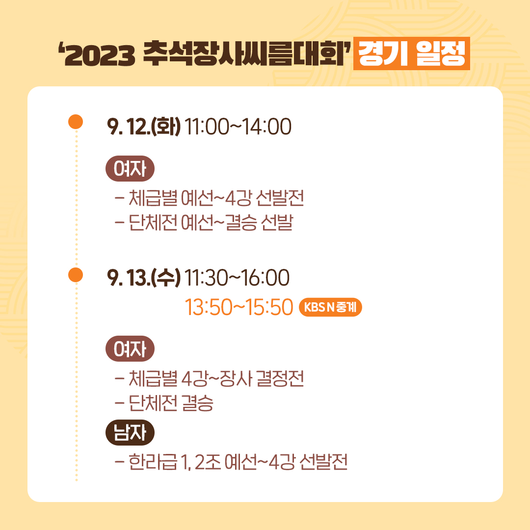 알고 보면 더 재미있는 ‘2023 추석장사씨름대회’