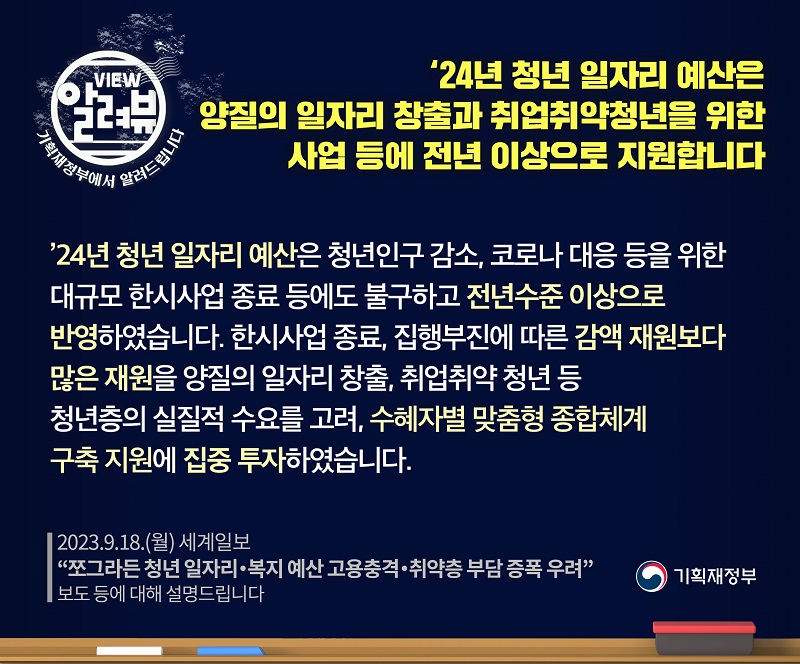 취약청년 등 사회적 약자 보호에 내년 예산 대폭 증가