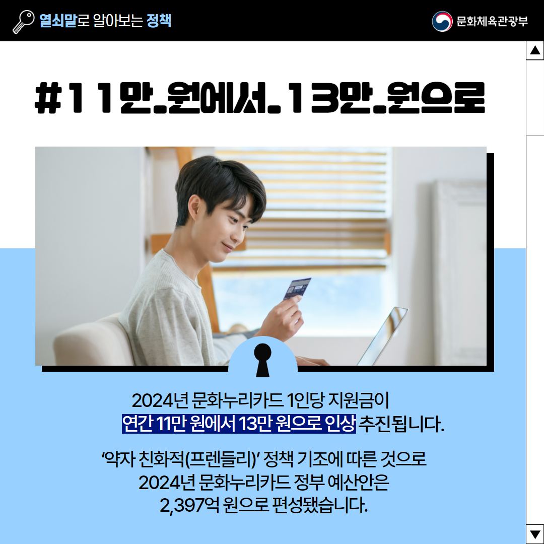 [열쇠말로 알아보는 정책] 달라지는 문화누리카드