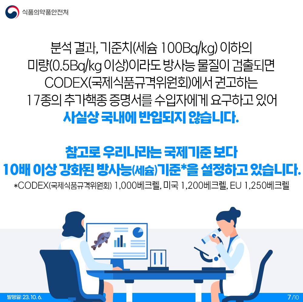 수입식품 방사능 안전관리 10문 10답 <2탄>
