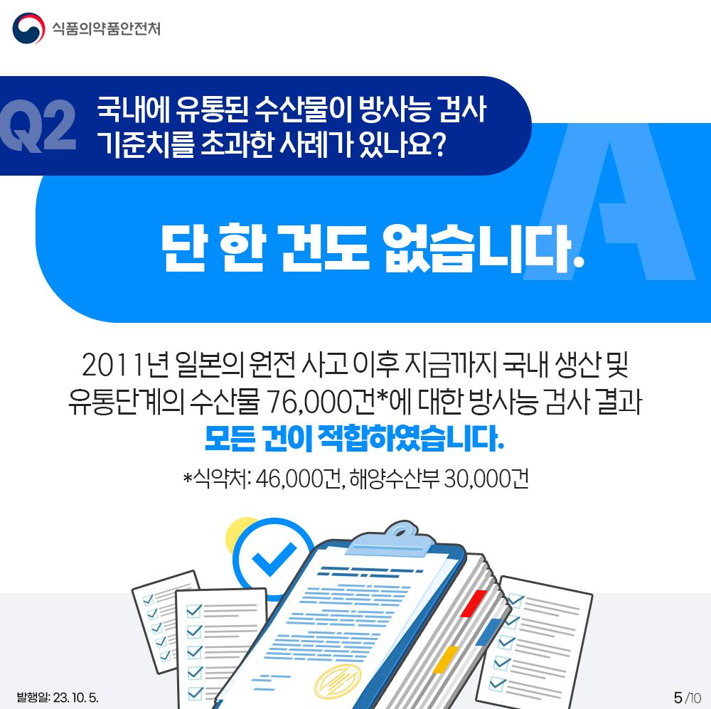 수입식품 방사능 안전관리 10문 10답 <1탄>