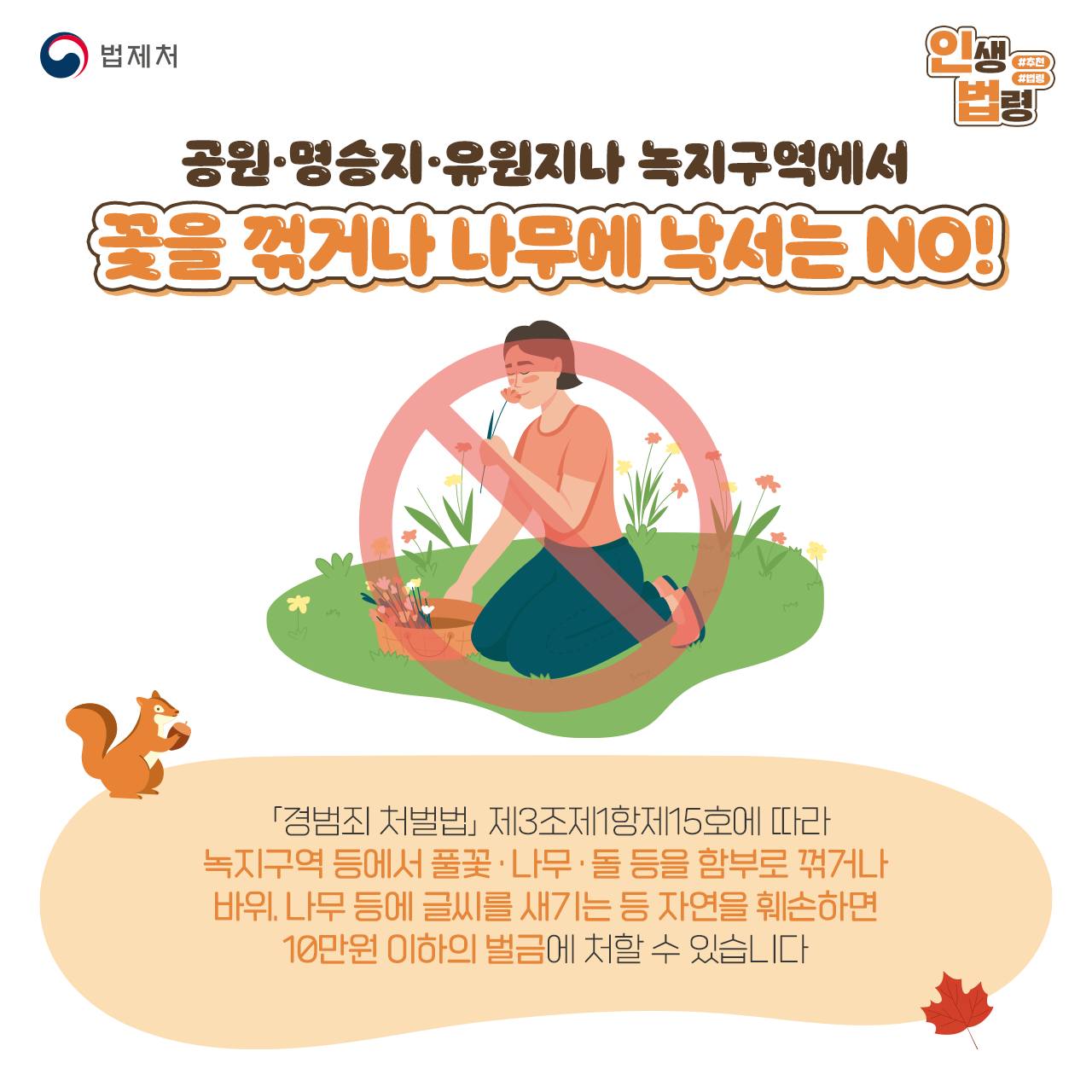 다람쥐가 등산객들에 전하고 싶은 법!