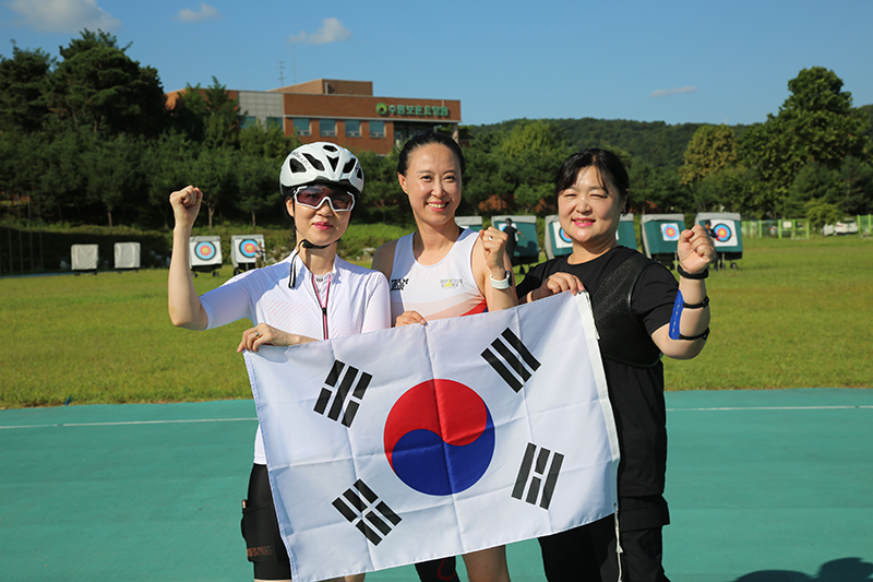 왼쪽부터 홍미향, 이은주, 김인희 선수. (사진=나라사랑신문)