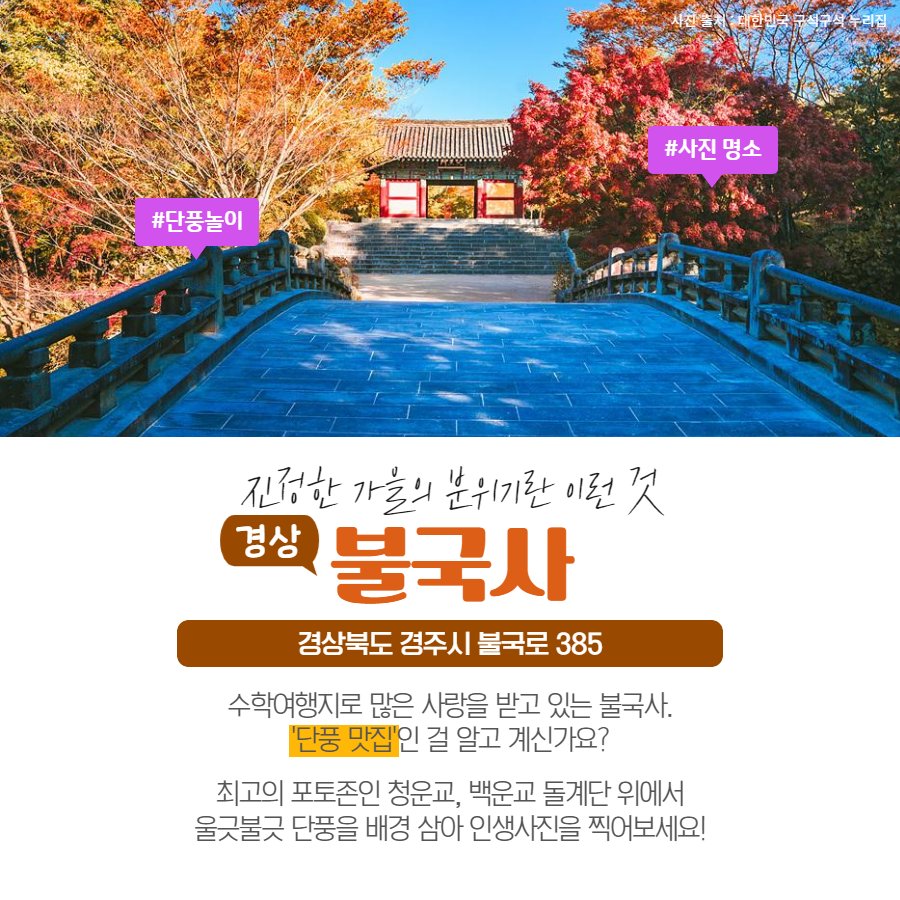 ‘K-관광, 여기 어때’…10월 추천 여행지 5곳