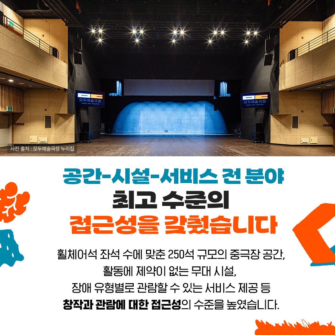 우리나라 최초 장애예술인 표준공연장 ‘모두예술극장’이 문을 열었습니다
