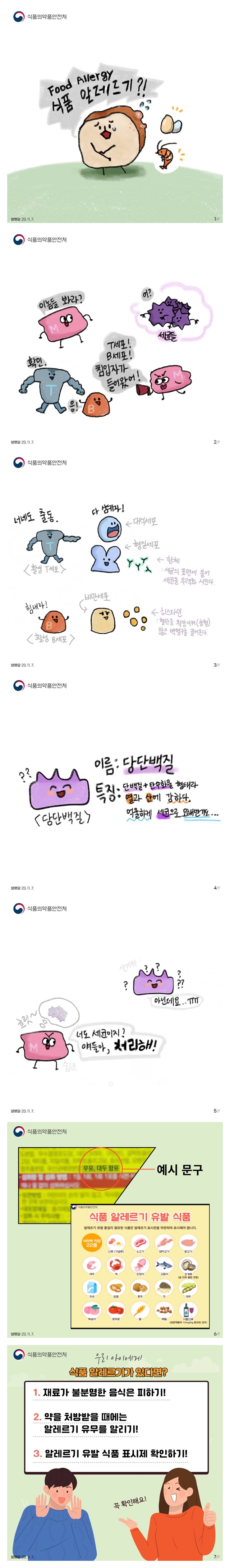 식품 알레르기! 내 몸속에서 무슨 일이 일어나는 걸까요?