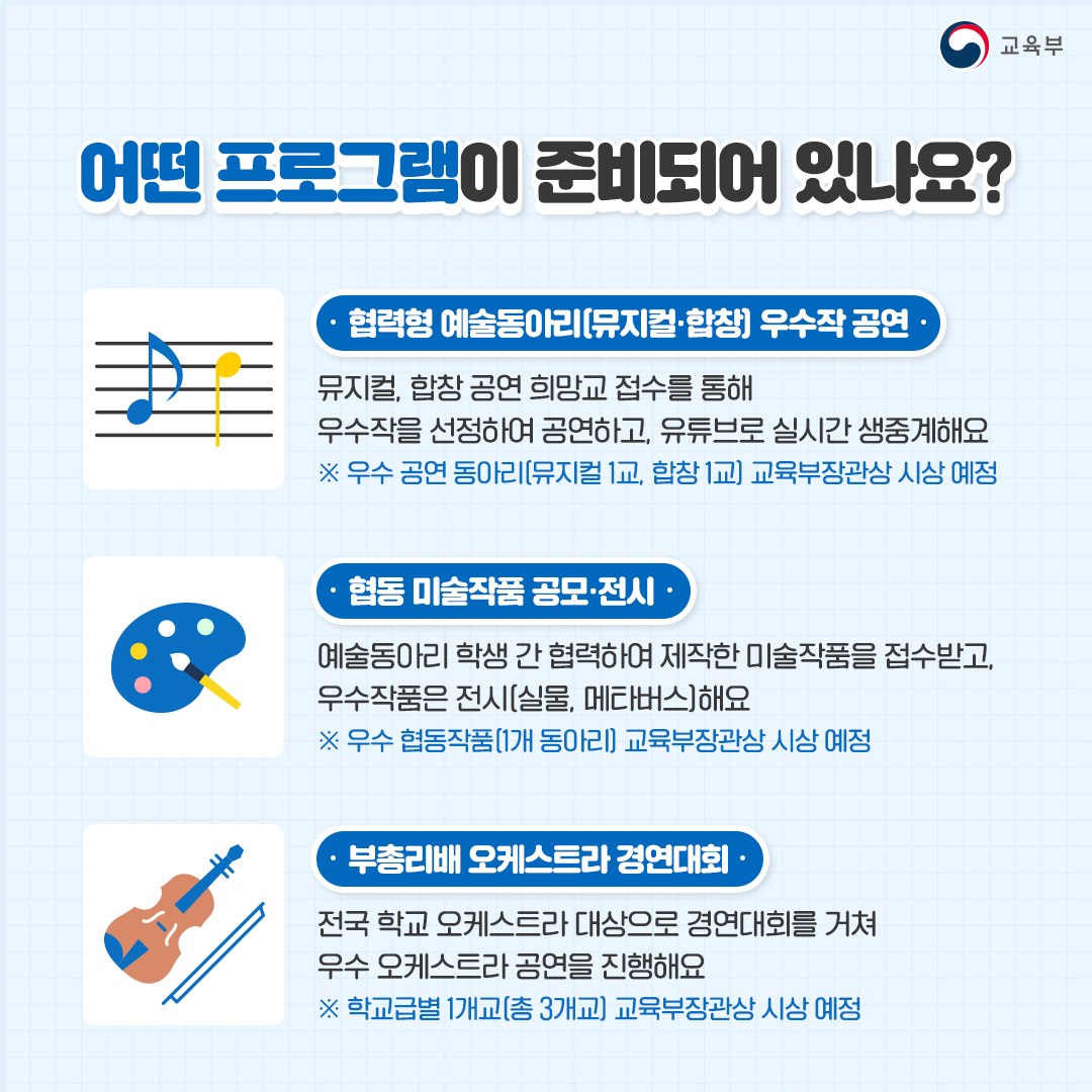 2023 전국 학생예술동아리 페스티벌 “우리 함께, 예술로”