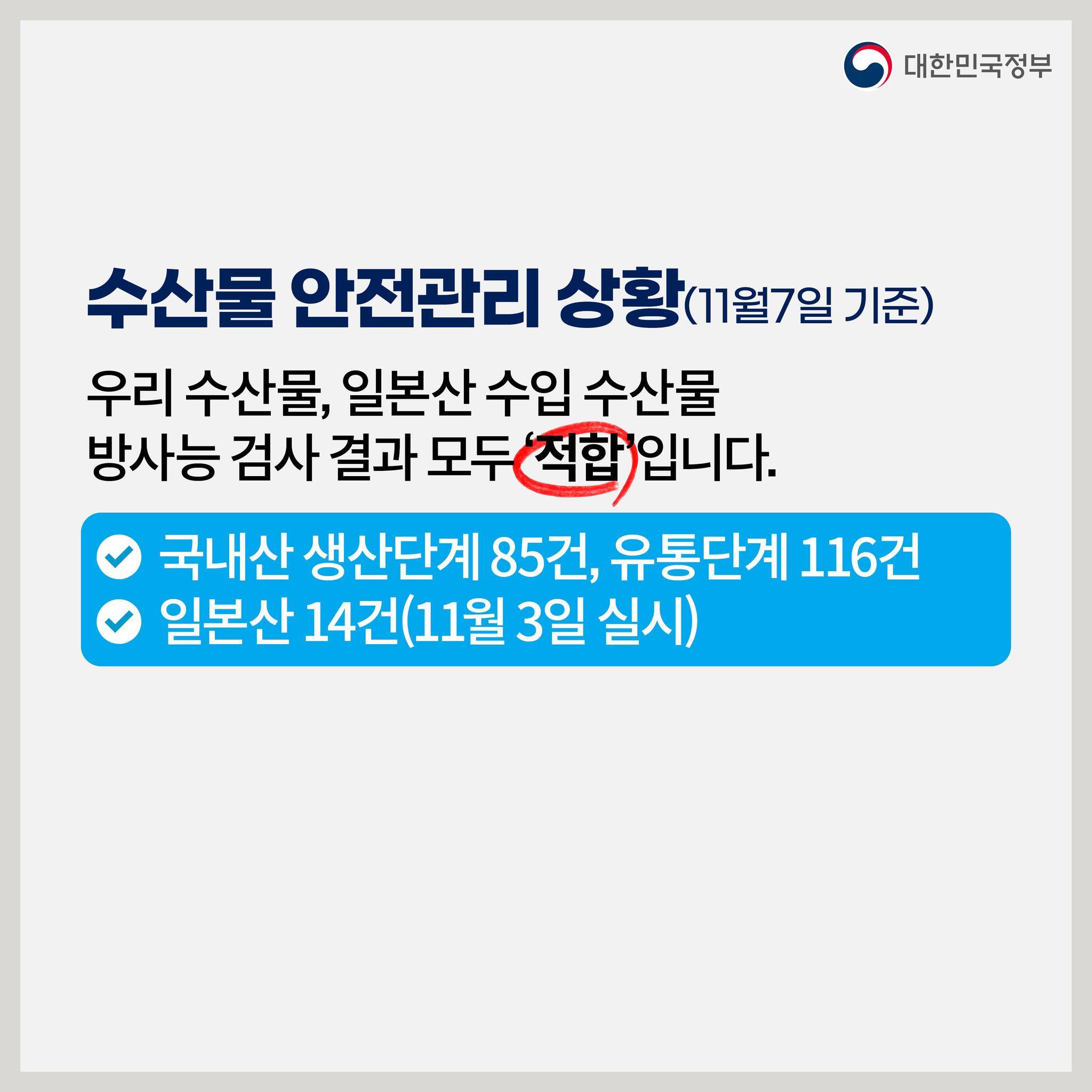 후쿠시마 원전 오염수 방류 관련 일일 브리핑(11.7.)