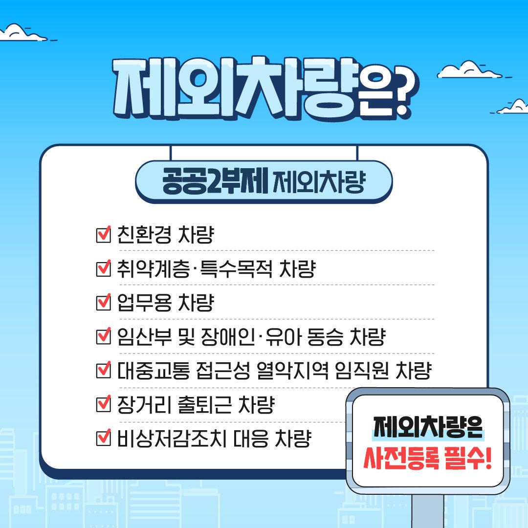 고농도 미세먼지 비상저감조치 시 공공2부제 시행