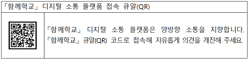 ‘함께학교’ 디지털 소통 플랫폼 접속 QR. (자료=교육부)