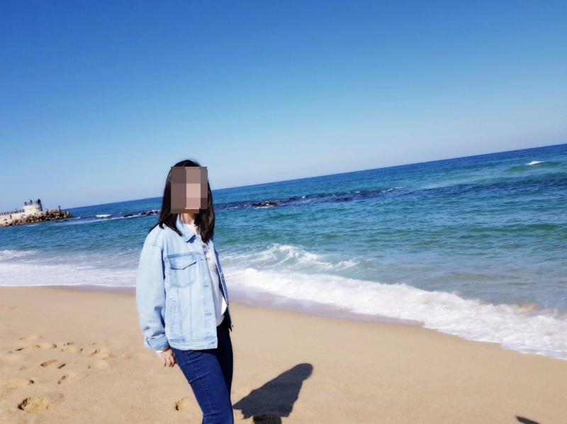 보는 것만으로도 마음이 시원해졌던 안목 해변.