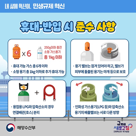 섬지역 가전제품용 가스운송 규제개선