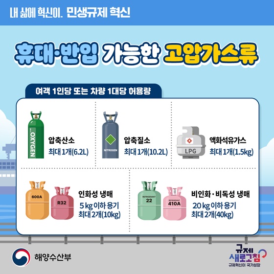 섬지역 가전제품용 가스운송 규제개선