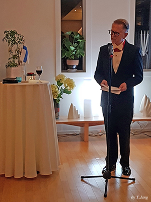 마암메가 울려 퍼진 후 주한 핀란드대사 펙카 메쪼(Pekka Metso)의 독립기념사