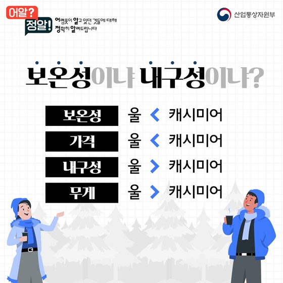 캐시미어vs울, 겨울옷 사기 전 알고 가세요~