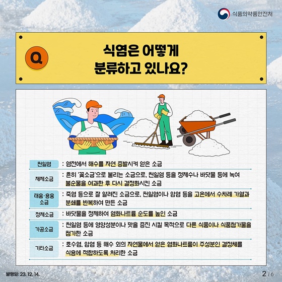 수입 식염은 어느 나라에서 들어올까요?