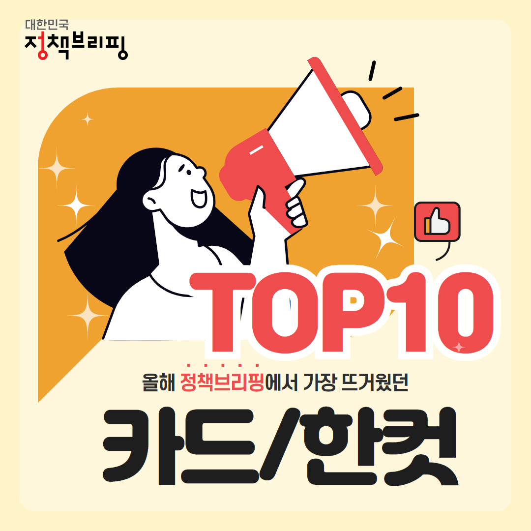 올해 정책브리핑에서 가장 뜨거웠던 카드/한컷 TOP 10