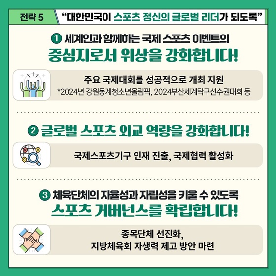 ‘제1차 스포츠진흥기본계획’(2024~2028) 발표