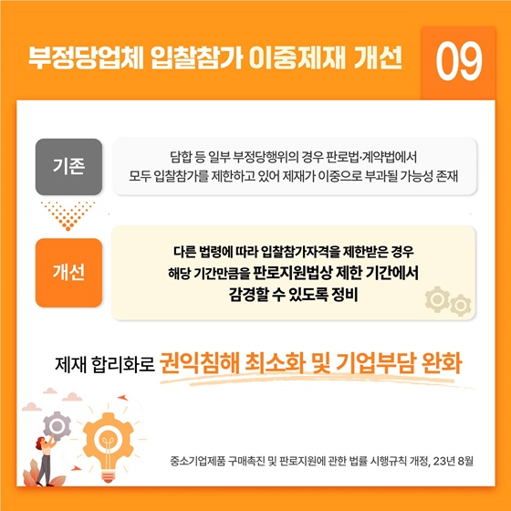 중소벤처기업부 2023년 하반기 규제혁신 대표사례