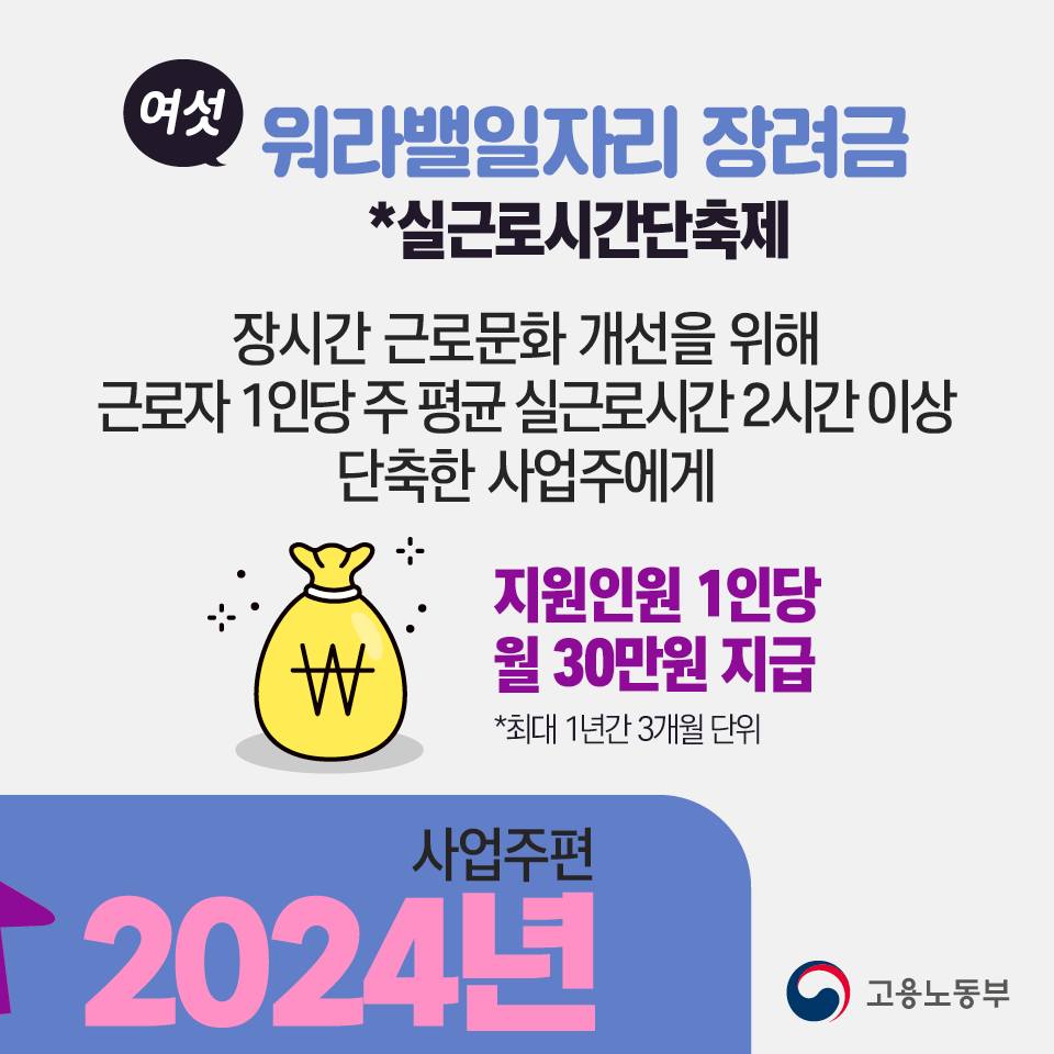 고용노동부 2024년 놓치지 말아야 할 정책 #2